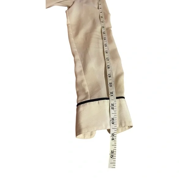 Anne Klein Cream and Black Casual Button Down Shirt - Picture 8 of 8